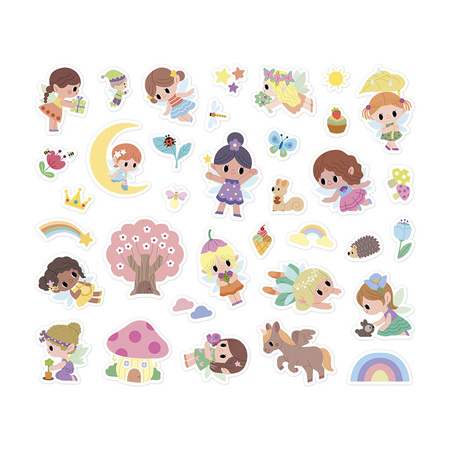 Janod Naklejki na arkuszach 200 szt. Wróżki 3+