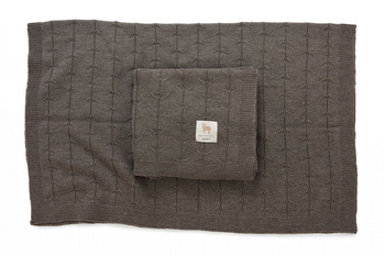 Poofi Malmo Kocyk Merino Czekoladowy