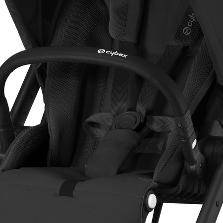 Cybex Balios S Lux Wózek Głęboko-Spacerowy Moon Black Rama Czarna + Cybex Aton B2 i-Size 0-13kg + Baza One Volcano Black