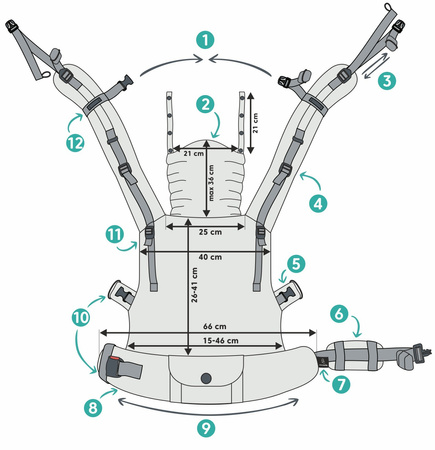 LennyLamb Moje Pierwsze Nosidełko LennyUpGrade PRO, Splot Jodełkowy, 100% Bawełna - Mała Jodełka Czarny Heban