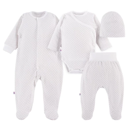 Eevi Komplet Wyprawkowy 4 - Częściowy Kółeczka Rozmiar 50 Szary