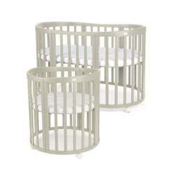 Waldin Łóżeczko Dziecięce Owalne 7w1 z Materacem Oliwkowe