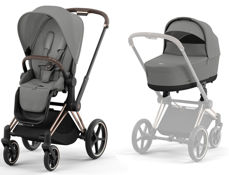 Cybex Priam 4.0 Wózek Głęboko-Spacerowy Mirage Grey