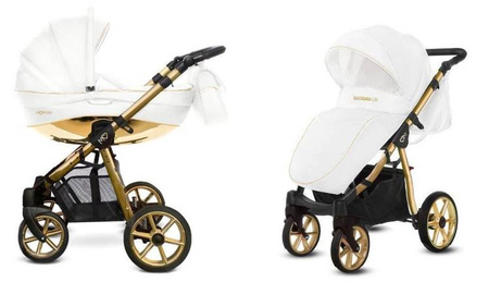 Babyactive Mommy Glossy Wózek Głęboko-Spacerowy 2w1 White/Gold