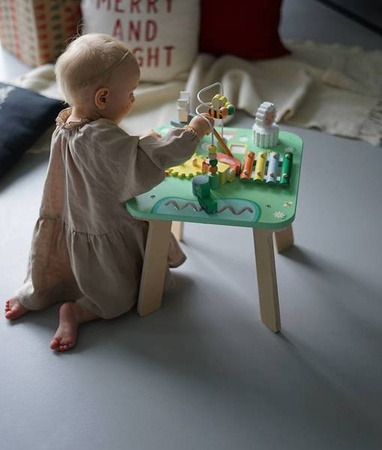 Janod Wielofunkcyjny Stolik Edukacyjny Drewniany Łąka 12 M+