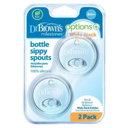 Dr Browns Ustnik Niekapek do butelki szeroka szyjka 2-pak