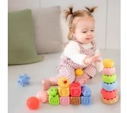 Tullo Klocki Sensoryczne - Zestaw Montessori 18szt.