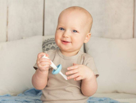 Dumel GiliGums Szczoteczka do Zębów Grzybek 3w1 Niebieska