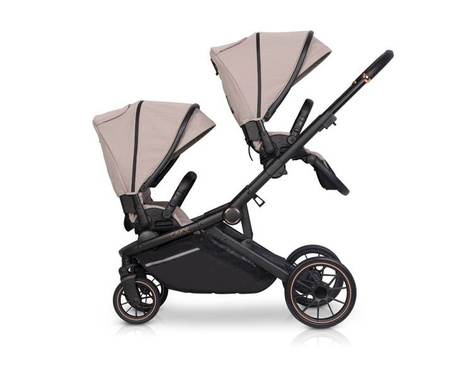 Cavoe Avec 2024 Wózek Spacerowy Bliźniaczy Taupe