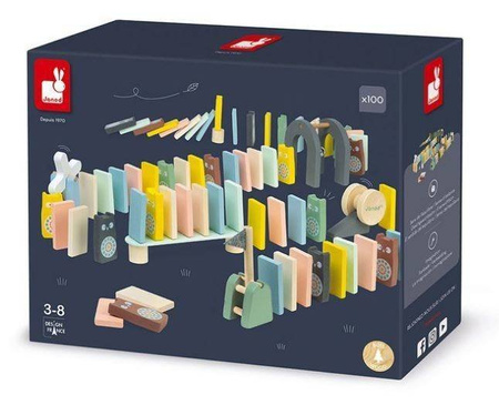 Janod Drewniane Domino Sweet Cocoon 100 Elementów