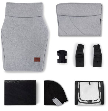 Kinderkraft Everyday Wózek Wielofunkcyjny 2w1 Dark Grey Black Frame