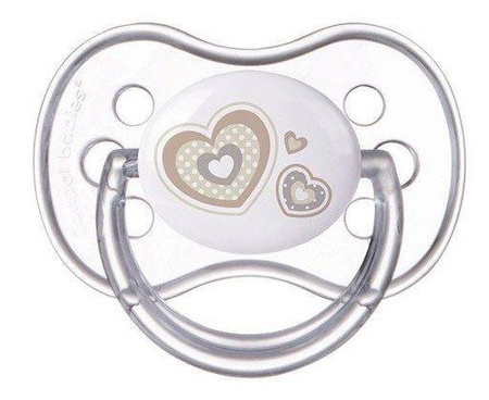 Canpol Babies Newborn Baby Smoczek uspokajający silikonowy symetryczny 0-6m 22/580_bei Beżowy
