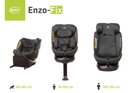 4Baby Enzo-Fix I-Size Fotelik Samochodowy 0-36 kg Graphite