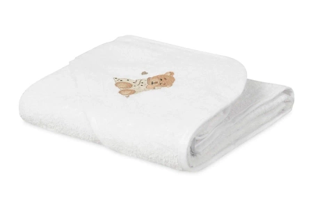 Multitex, Kąpielowe okrycie niemowlece Maxi 100x100, kolor biały
