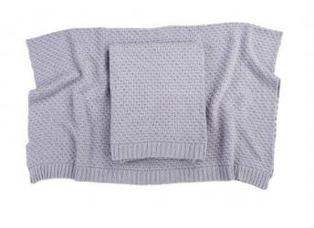 Poofi Kocyk Bambusowy Całoroczny Srebrzysty Szary PF 973