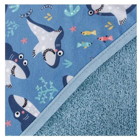 Ceba Baby Ręcznik Dla Niemowlaka 100x100 Printed Line Shark