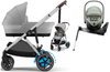 Cybex E-Gazelle S Wspomagany Wózek Głęboko-Spacerowy + Britax Romer Baby-Safe Pro Fotelik Samochodowy 0-13kg + Baza