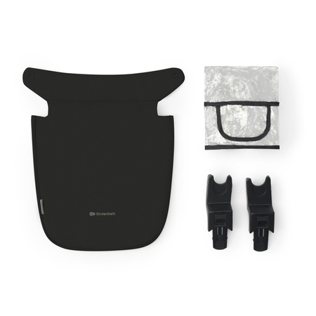 Kinderkraft Newly Mink Pro 3w1 Wózek Głęboko-Spacerowy + Fotelik Samochodowy 0-13kg Classic Black