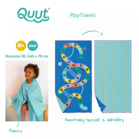 QUUT Dwustronny ręcznik plażowy PlayTowels M (140 x 70cm) Snakes & Ladders