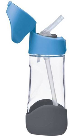 B. Box Butelka Tritanowa Ze Słomką 450 ml Blue Slate