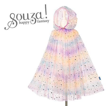 Souza! Kostium tęczowa peleryna z kapturem wróżka Julyanne 8-10 lat