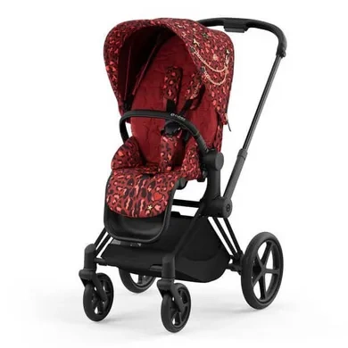 Cybex e-Priam 4.0 Wózek Głęboko-Spacerowy + Cloud T I-Size Fotelik + Baza Rosenrot Red by Alec Voelkel