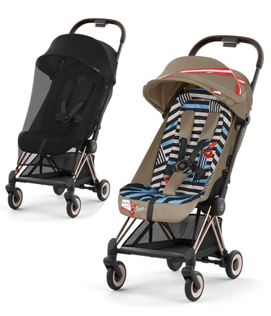 Cybex Coya Wózek Spacerowy One Love by Karolina Kurkova + Cybex Coya Moskitiera Black