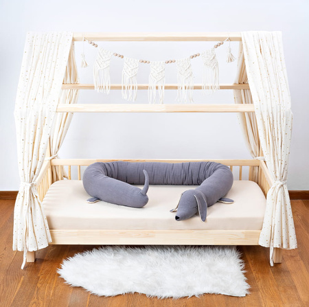 SenLove Ochraniacz do Łóżeczka Piesek Szary