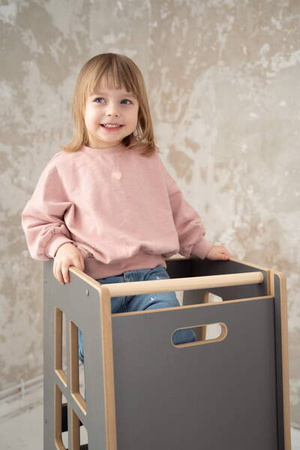 Tupti.wood Kitchen Helper Extra Safe Pomocnik Kuchenny Szary