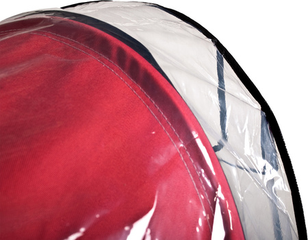 Caretero Uniwersalna Folia Przeciwdeszczowa z Przekładaną Rączką na Wózek Spacerowy