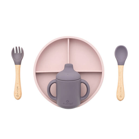 Olmitos Zestaw Obiadowy 5 Elementów Różowy