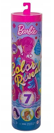 Barbie Kolorowa Niespodzianka Lalka w Tubie GTR94