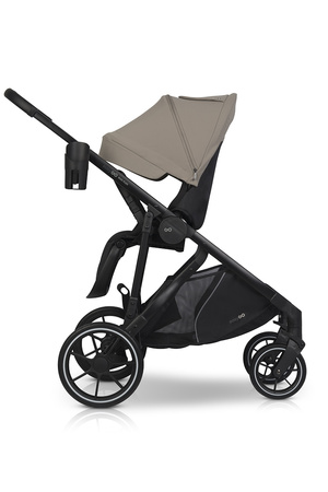 Easy Go Duoflex Wózek Głęboko-Spacerowy Bliźniaczy Rok po Roku Savana Beige 1 Siedzisko 1 Gondola