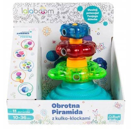 Trefl Zestaw Kulko Klocków Obrotna Piramida Lalaboom 61085