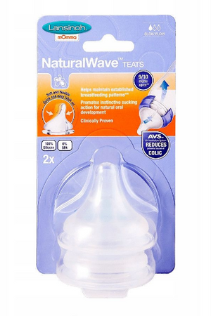 Lansinoh Natural Wave Smoczek Wolny 2szt