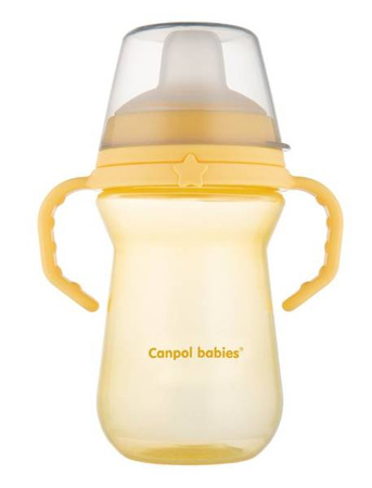 Canpol Babies FirstCup Kubek z Silikonowym Ustnikiem 250ml Żółty 56/615_yel