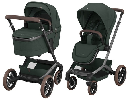 Maxi-Cosi Fame + Carrycot Wózek Głęboko-Spacerowy 2w1 Twillic Green