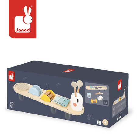 Janod Drewniany muzyczny ministolik Dżdżownica Sweet Cocoon 12 m +