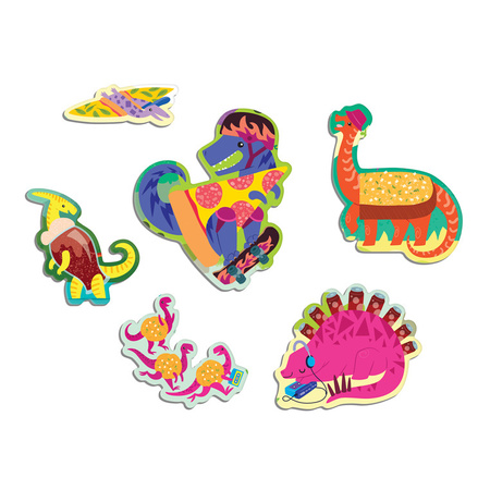 USZKODZONE OPAKOWANIE Mudpuppy Puzzle sensoryczne z elementami zapachowymi Pizzasaurus 60 elementów 4+