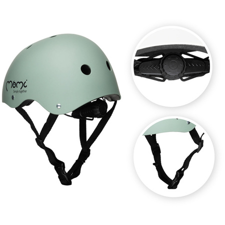 MoMi Mimi Dziecięcy Kask Rowerowy Zielony Matowy