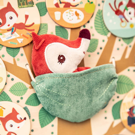 Lilliputiens Drewniana tablica magnetyczna "Mój dzień" Lisiczka Alice 2 lata +