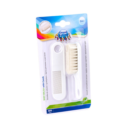 Canpol Babies Szczotka + Grzebień Do Włosów Miękka Mix