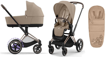 Cybex e-Priam 4.0 Wózek Głęboko-Spacerowy Cozy Beige + Cybex Śpiworek