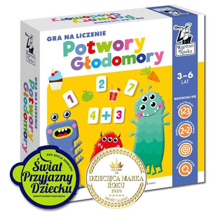 Kapitan Nauka Potwory Głodomory Gra Na Liczenie 3-6 Lat