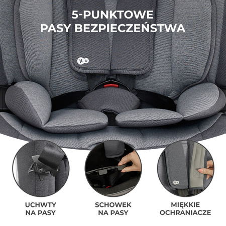 Kinderkraft Oneto 3 I-Size Fotelik Samochodowy 9-36 kg Cool Grey