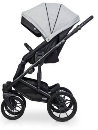 Riko Nuno Pro Wózek Głęboko-Spacerowy 2w1 z Miękką Gondolą Grey Fox