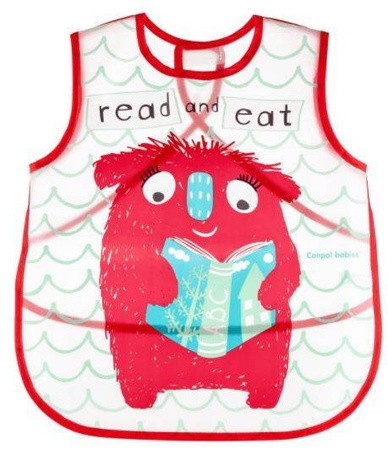 Canpol Babies Fartuszek Zmywalny Miękki Monsters 9/237 Red