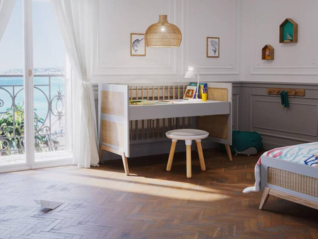 Theo Bebe Marelia Wielofunkcyjne Łóżeczko Ratanowe 70x140cm Moon