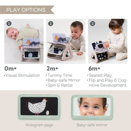 Taf Toys Książeczka Obracająca Się Tummy-time Czarno-biała