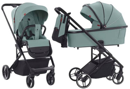 Carrello Alfa Wózek Głęboko-Spacerowy 2w1 Parrot Green